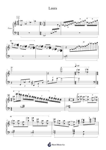 Laura Sheet Music by Erroll Garner-Arr.Yulejah