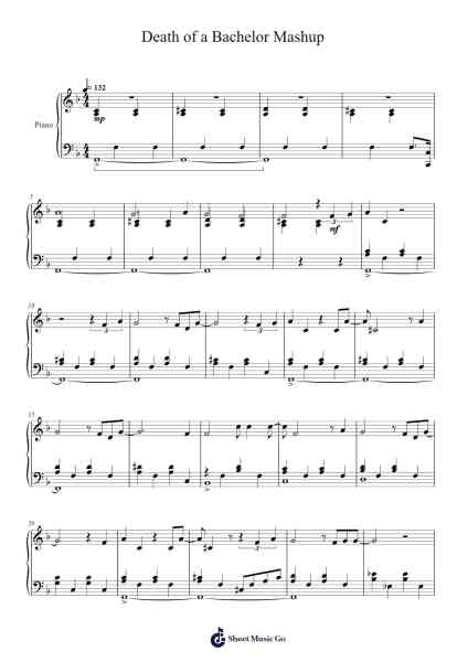 Death of a Bachelor Mashup Sheet Music by Panic! At the Disco-Arr.Jansean