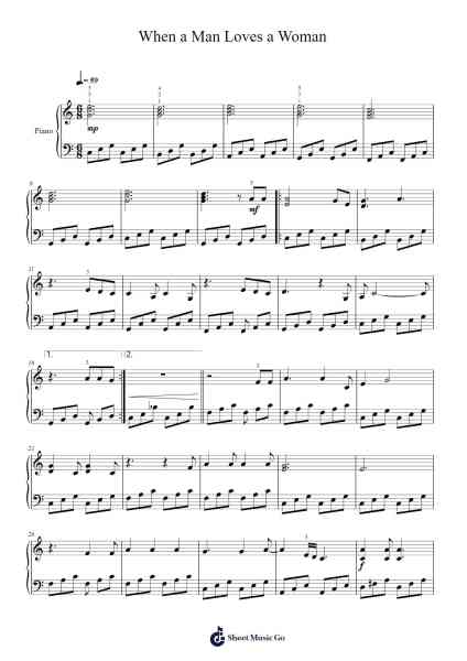 When a Man Loves a Woman Sheet Music by Percy Sledge-Arr.Willmand Dundre