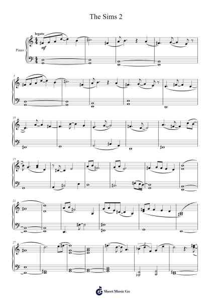 The Sims 2 Sheet Music by Mark Mothersbaugh-Arr.Yvonmand