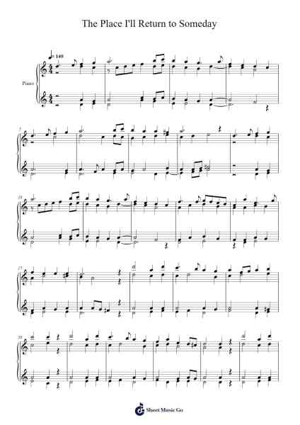 The Place I'll Return To Someday Sheet Music by Nobuo Uematsu-Arr.Sywatt