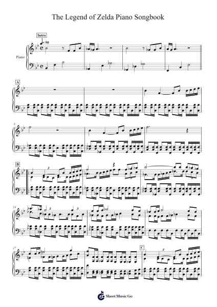 The Legend of Zelda Piano Songbook Sheet Music by Koji Kondo-Arr.Hugsay