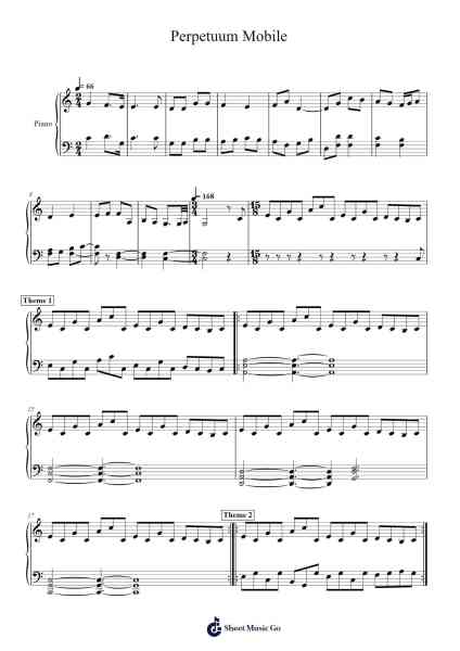 Perpetuum Mobile Sheet Music by Penguin Cafe Orchestra-Arr.Crailynn Rodlan