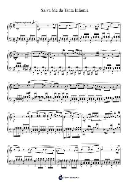 Salva Me da Tanta Infamia Sheet Music by Antonio Salieri-Arr.Fordniah