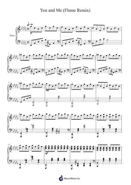 You and Me (Flume Remix) Sheet Music by Disclosure-Arr.Charmie