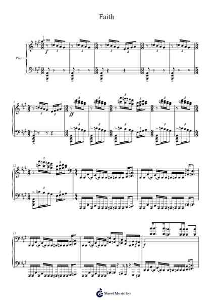 Faith Sheet Music by Ghost-Arr.Vicpe Cumie