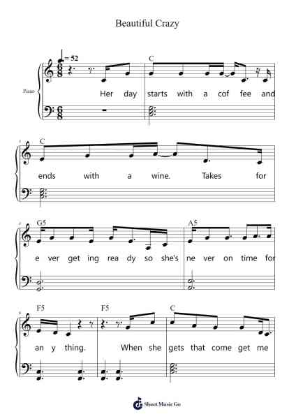 Beautiful Crazy Sheet Music by Luke Combs-Arr.Nanriah Obrook