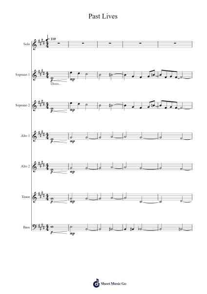 Past Lives Sheet Music by BØRNS-Arr.Hoodlyle Joyyoung