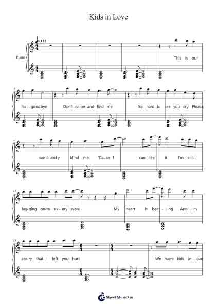 Kids in Love Sheet Music by Pumens Faulkgrant-Arr.Toutchill