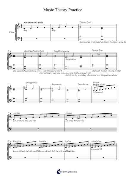 Music Theory Practice Sheet Music by Deirgrey-Arr.Alac Floleigh