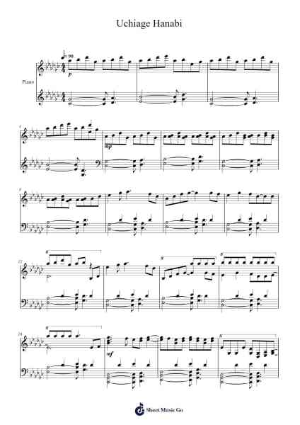Uchiage Hanabi Sheet Music by Kenshi Yonezu/Daoko-Arr.Walry