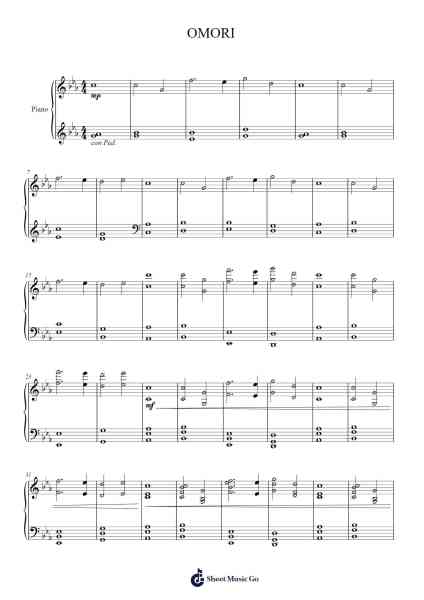 OMORI Sheet Music by Pedro Silva-Arr.Gunchi