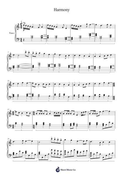 Harmony Sheet Music by Johnnal-Arr.Lopeare