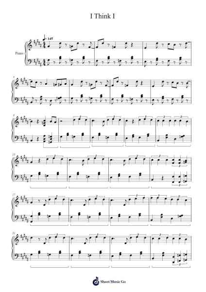 I Think I Sheet Music by undefined-Arr.Saxel
