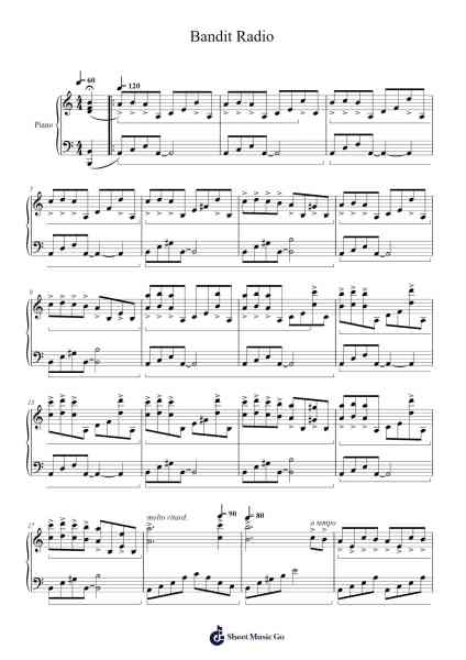 Bandit Radio Sheet Music by undefined-Arr.Lamshop