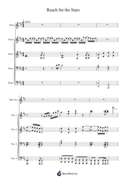 Reach for the Stars (Re-Colors) Sheet Music by Tomoya Ohtani-Arr.Bonyork