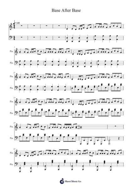 Base After Base Sheet Music by Misc Computer Games-Arr.Hartepeare