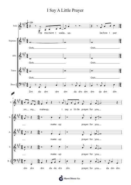 I Say A Little Prayer Sheet Music by Aretha Franklin-Arr.Stilkim