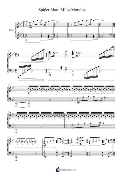 Spider Man: Miles Morales Sheet Music by John Paesano-Arr.Janecher Duh
