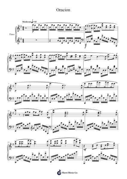 Oracion Sheet Music by Ai Kayano-Arr.Pumens Faulkgrant