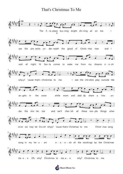 That's Christmas To Me Sheet Music by -Arr.Efkirk