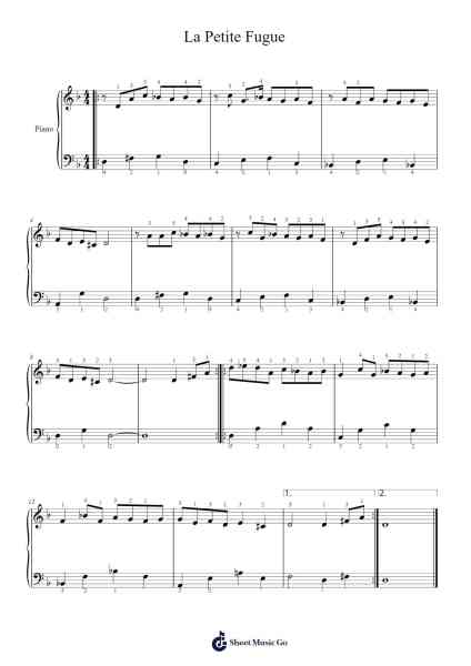 La Petite Fugue Sheet Music by Maxime Le Forestier-Arr.Jebois Hudlap