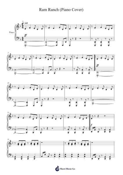 Ram Ranch (Piano Cover) Sheet Music by Grant Macdonald-Arr.Tabbeth Kentthune