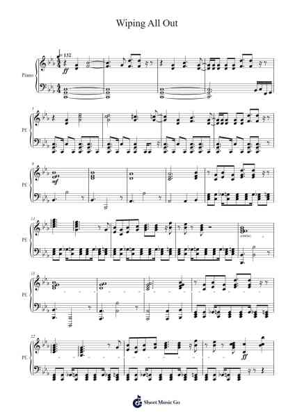 Wiping All Out Sheet Music by Shoji Meguro-Arr.Lauven Joyceleif