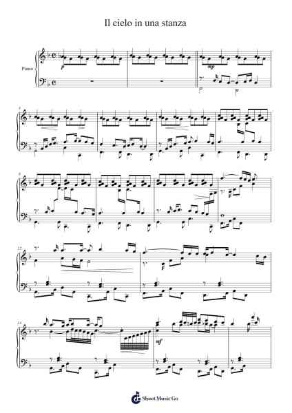 Il cielo in una stanza Sheet Music by Gino Paoli-Arr.Besquinn