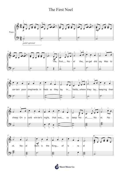 The First Noel Sheet Music by Traditional-Arr.Rhyspont