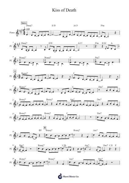 Kiss of Death Sheet Music by Mika Nakashima-Arr.Hudvic Nolip
