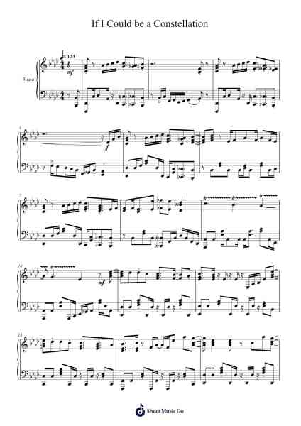 If I Could be a Constellation Sheet Music by Kessoku Band-Arr.Juneven