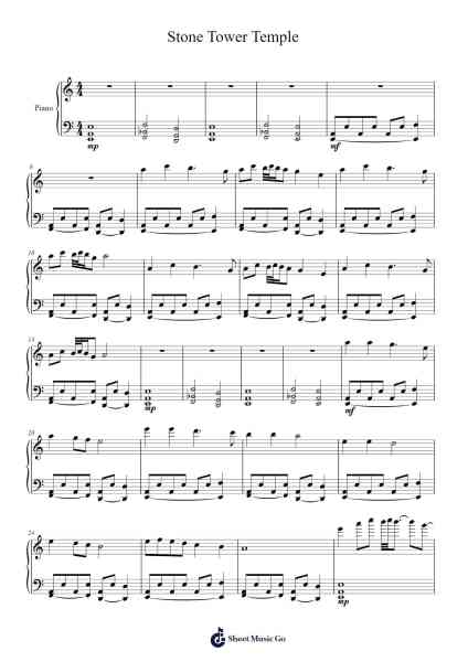 Stone Tower Temple (Majora's Mask) Sheet Music by Koji Kondo-Arr.Sweetxe Goldthune