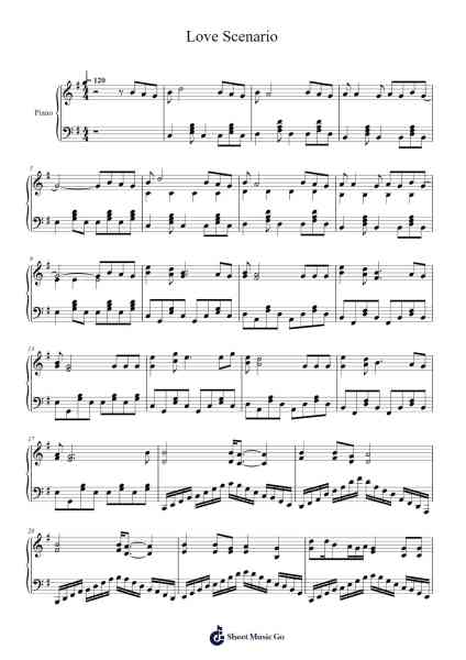 Love Scenario Sheet Music by iKON-Arr.Guntrine
