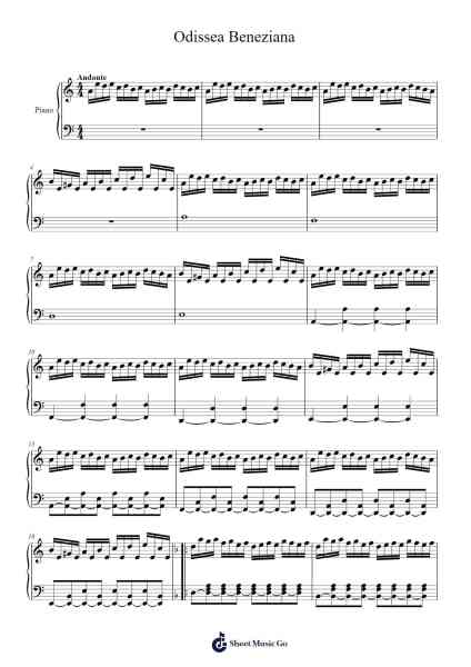 Odissea Beneziana Sheet Music by Rondo Veneziano-Arr.Pubeth Ledi