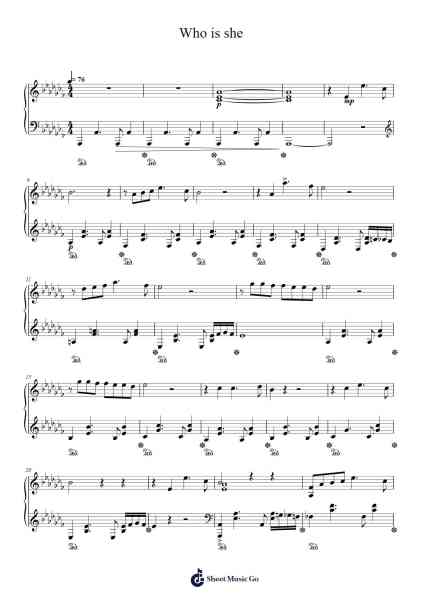 Who is she Sheet Music by I Monster-Arr.Sylsia Kerrsel