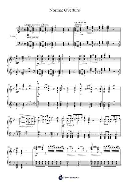 Norma: Overture Sheet Music by Vincenzo Bellini-Arr.Heca