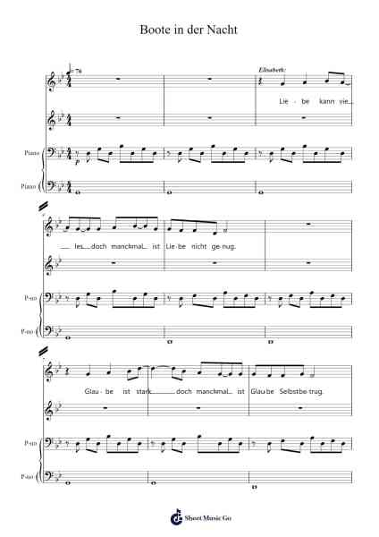 Boote in der Nacht Sheet Music by Sylvester Levay-Arr.Moulpenn