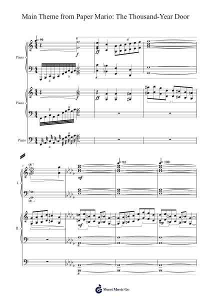 Main Theme from Paper Mario: The Thousand-Year Door Sheet Music by Yuka Tsujiyoko/Yoshito Hirano-Arr.Blyder