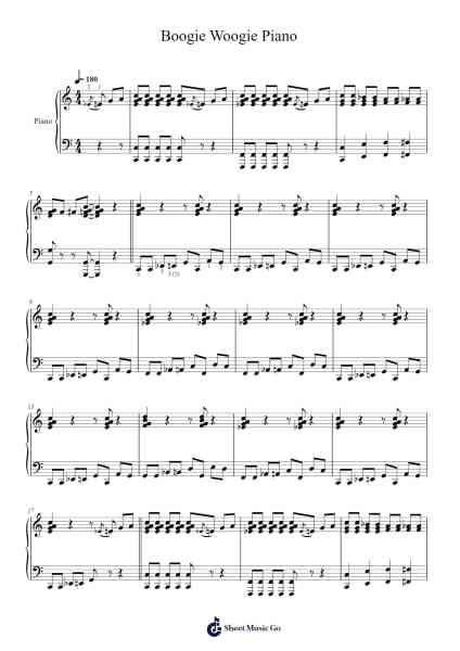 Boogie Woogie Piano Notenblatt von Marco Brandt-Arr.Kayien Goldine