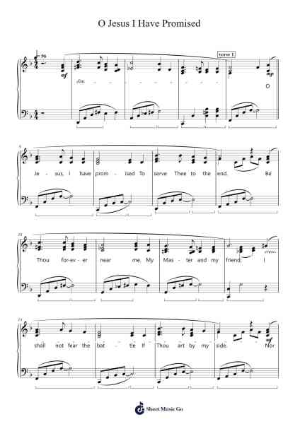 O Jesus, I Have Promised Sheet Music by Arthur Henry Mann-Arr.Jonesram Bonah