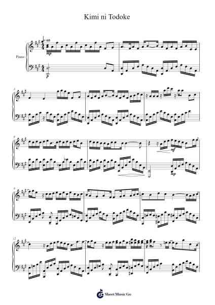 Kimi ni Todoke Sheet Music by Tomofumi Tanizawa-Arr.Rhofey Ramsfox