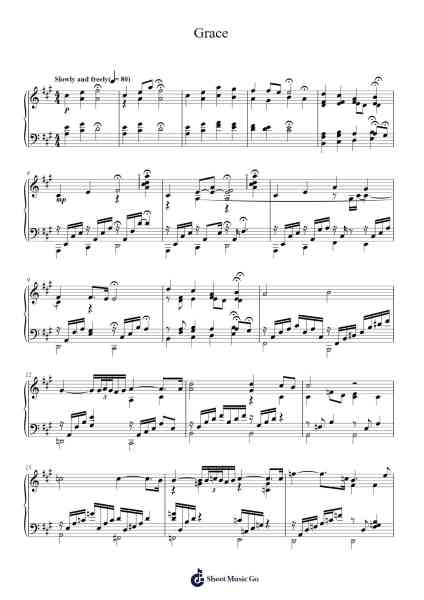 Grace Sheet Music by Ennio Morricone-Arr.Wanje Phoefra