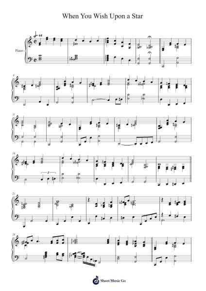 When You Wish Upon a Star Sheet Music by Leigh Harline-Arr.Scottcy Bachfinn