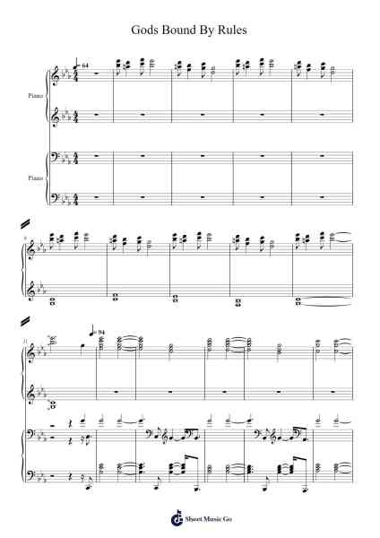 Gods Bound By Rules Sheet Music by Keiichi Okabe-Arr.Graycie Scob