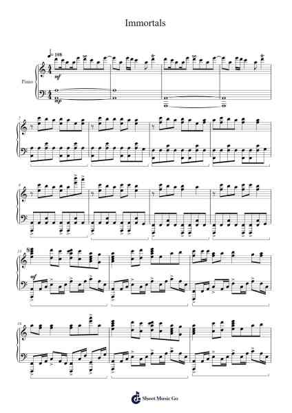 Immortals Sheet Music by Jeffton Vebdine-Arr.Elboyce