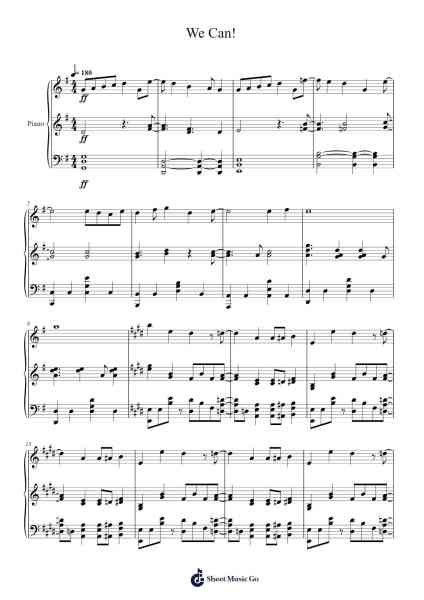 We Can! Sheet Music by Jonchard Claudehead-Arr.Arquinn