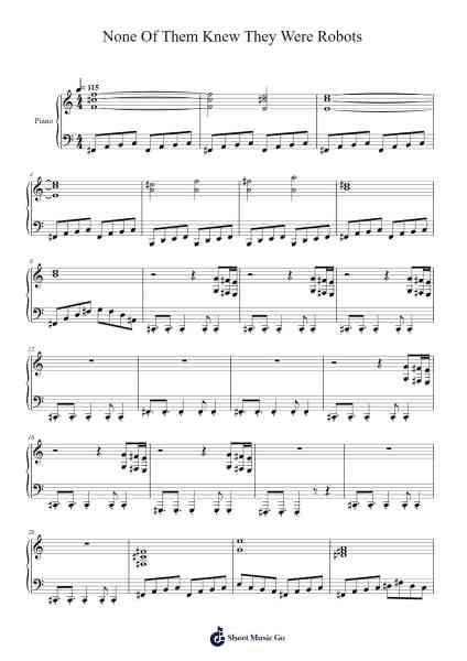 None Of Them Knew They Were Robots Sheet Music by Mr. Bungle-Arr.Taters Jonkyle