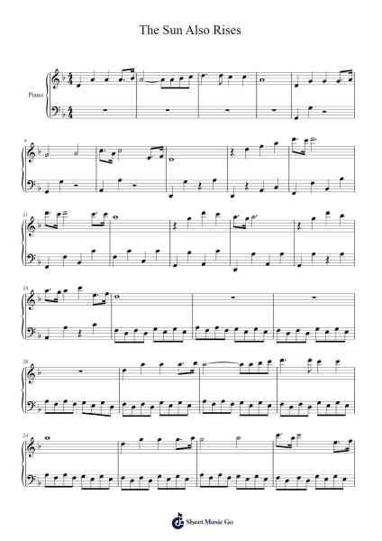 The Sun Also Rises Sheet Music by Joe Hisaishi-Arr.Whittrine Pruham