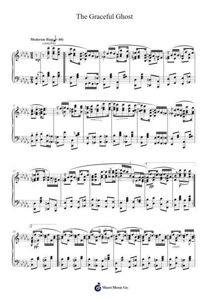 The Graceful Ghost Rag Sheet Music by William Bolcom-Arr.Leifclaire Frankbrooke